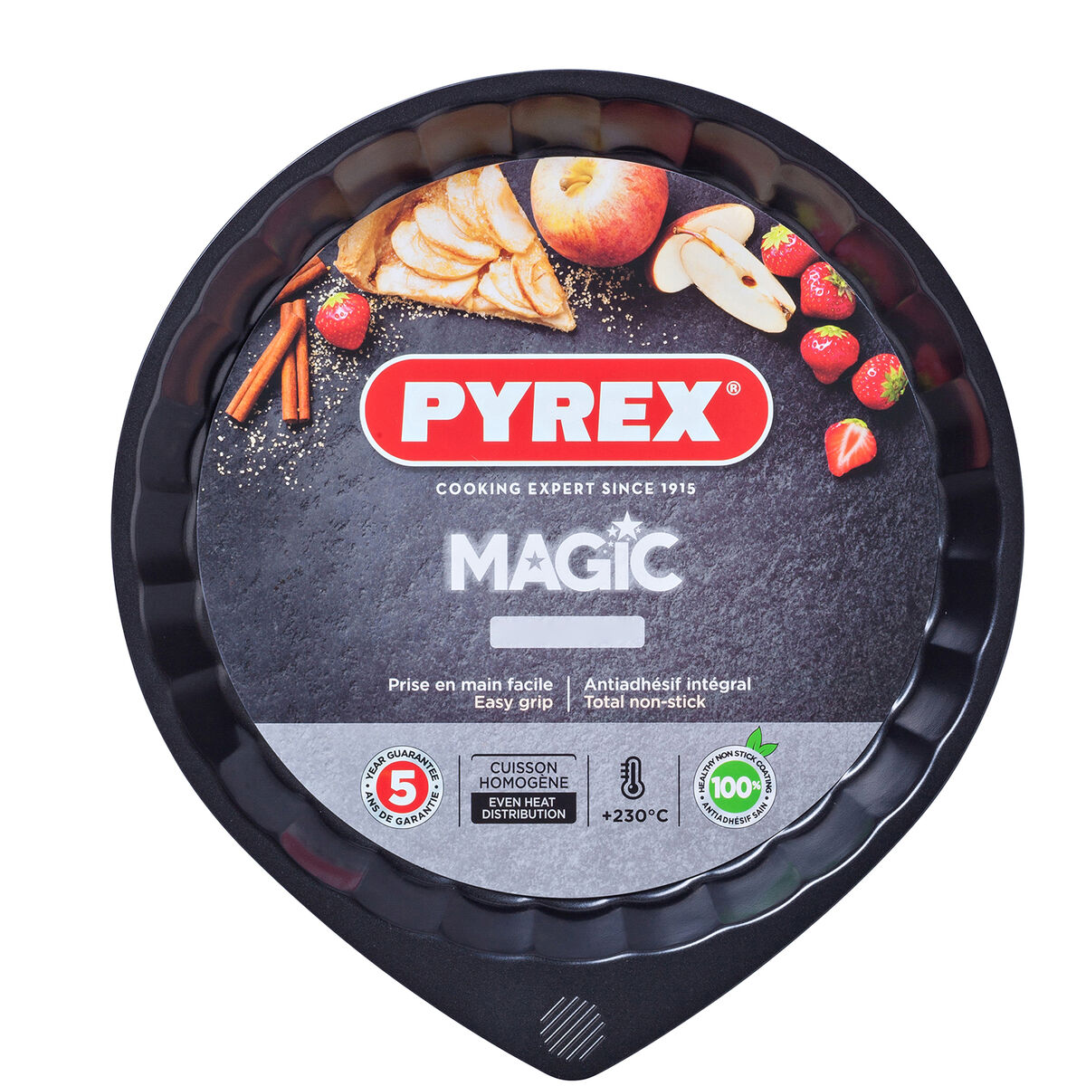 Kageform Pyrex Magic Sort Metal Flad Cirkulær Ø 30 cm 6 enheder